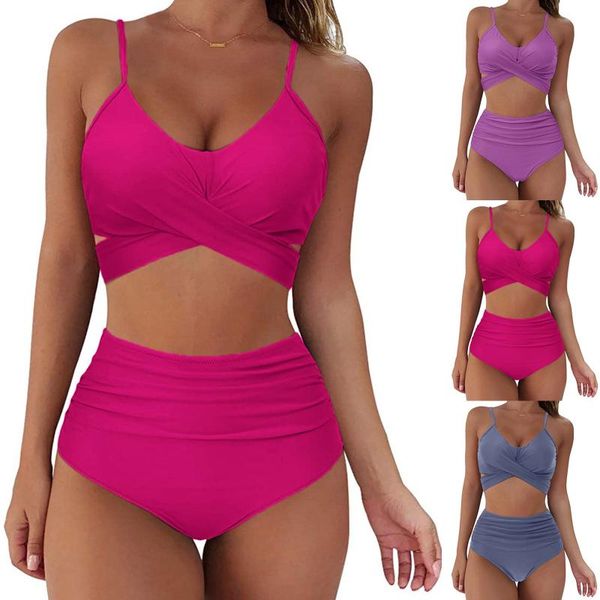 women's swimwear soild print bikini set women swimsuit push up bathing two piece high waist suits cd, White;black
women's swimwear soild print bikini set women swimsuit push up bathing two piece high waist suits cd, White;black
