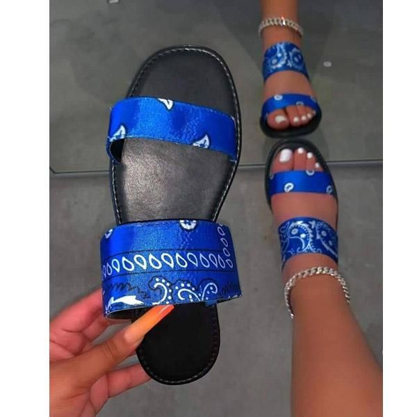 women's summer flat slippers printed outdoor sandals open toe beach shoes fashion plus size 43, Black
women's summer flat slippers printed outdoor sandals open toe beach shoes fashion plus size 43, Black