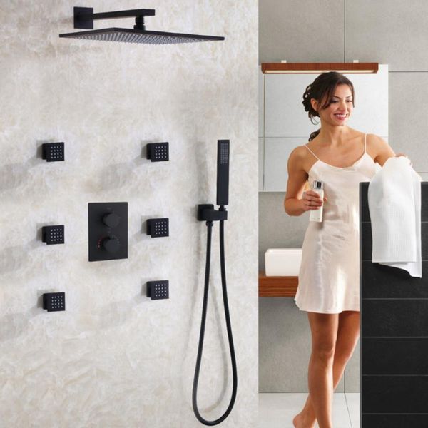 matte frosted blackened bathroom shower faucet set contemporary 12 inch rain head thermostatic mixer valve sets
matte frosted blackened bathroom shower faucet set contemporary 12 inch rain head thermostatic mixer valve sets