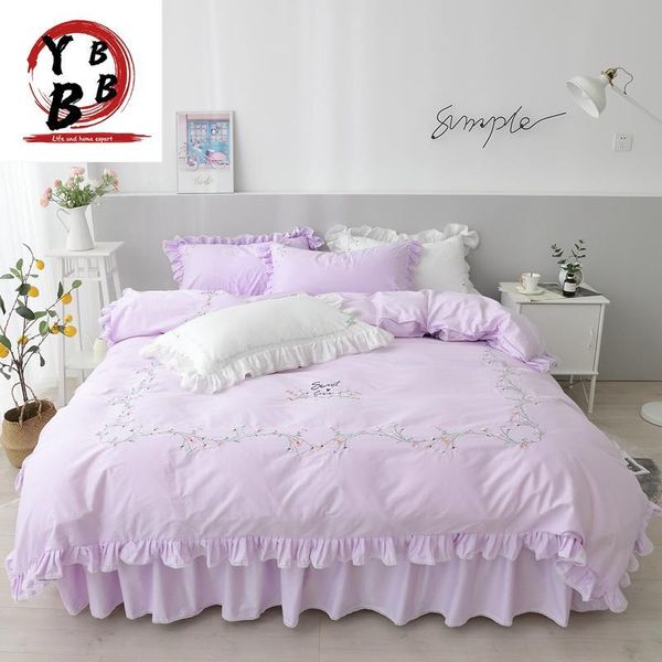 bedding sets cotton lace set purple duvet cover bed linen embroidered princess skirt twin king flower bedclothes
bedding sets cotton lace set purple duvet cover bed linen embroidered princess skirt twin king flower bedclothes