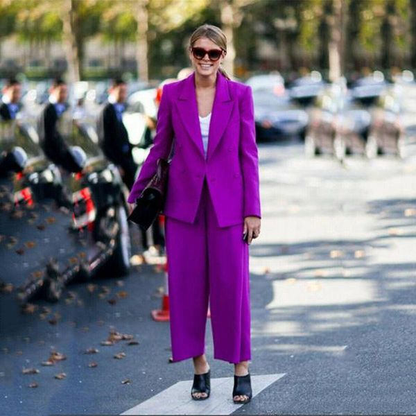 women ladies suits 2 piece purple tuxedos mother of the bride formal evening wedding blazer custom made cocostly women's two pants, White
women ladies suits 2 piece purple tuxedos mother of the bride formal evening wedding blazer custom made cocostly women's two pants, White