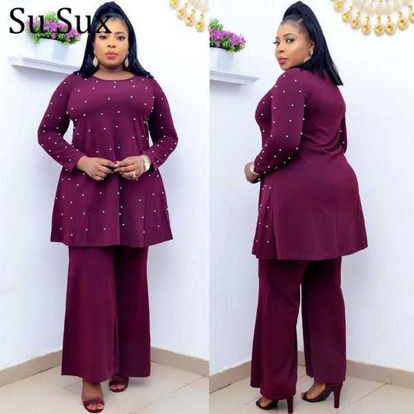 beading two pieces set women tracksuit wide leg pants suit solid outfits o neck long sleeve and vestidos women's piece, White
beading two pieces set women tracksuit wide leg pants suit solid outfits o neck long sleeve and vestidos women's piece, White