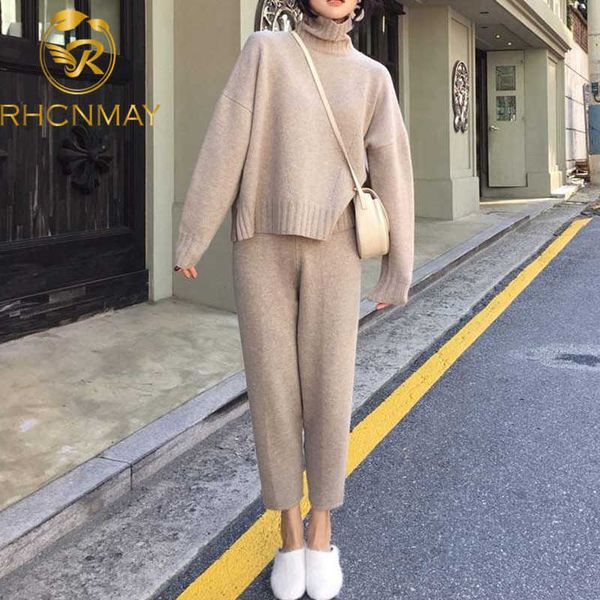 autumn winter knitted tracksuit turtleneck sweatshirts fashion women suit clothing 2 piece set knit pant female pants suit 210930, White
autumn winter knitted tracksuit turtleneck sweatshirts fashion women suit clothing 2 piece set knit pant female pants suit 210930, White