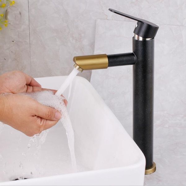 bathroom sink faucets high body de mounted basin mixer bla painting rotate spray mouth 304 stainless steel
bathroom sink faucets high body de mounted basin mixer bla painting rotate spray mouth 304 stainless steel