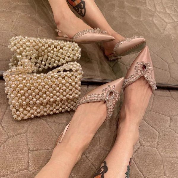 sandals summer flat heel ladies shoes bling modern pointed toe party brand designer zapatillas mujer solid color, Black
sandals summer flat heel ladies shoes bling modern pointed toe party brand designer zapatillas mujer solid color, Black