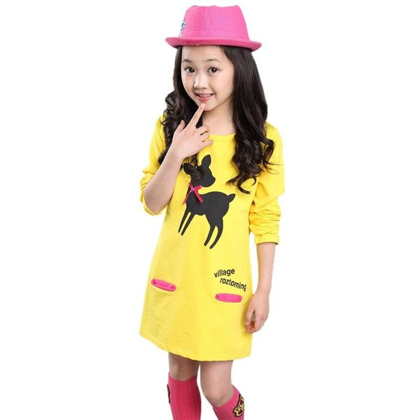 girl's dresses 2021 girls dress casual baby long sleeve cartoon deer print kids pageant for, Red;yellow
girl's dresses 2021 girls dress casual baby long sleeve cartoon deer print kids pageant for, Red;yellow