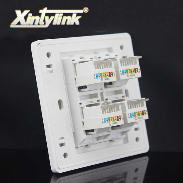 xintylink rj45 socket jack modular 4 port cat5e cat6 keystone white pc wall face plate faceplate toolless wall socket panel 86mm
xintylink rj45 socket jack modular 4 port cat5e cat6 keystone white pc wall face plate faceplate toolless wall socket panel 86mm