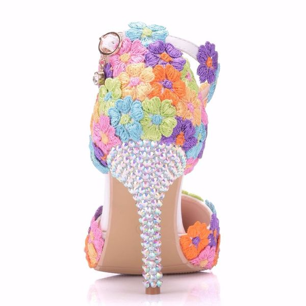 sandals multicolour rhinestone lace flower bride high heel wedding party shoes with ankle strap bridesmaid, Black
sandals multicolour rhinestone lace flower bride high heel wedding party shoes with ankle strap bridesmaid, Black