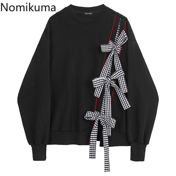 nomikuma women sweatshirt sweet bowknot plaid patchwork hoodies autumn new patchwork long sleeve pullover jumper 6c947 210427, Black
nomikuma women sweatshirt sweet bowknot plaid patchwork hoodies autumn new patchwork long sleeve pullover jumper 6c947 210427, Black