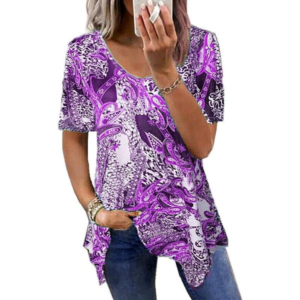 women's blouses & shirts 2021 women v-neck irregular print shirt casual short sleeve oversized ladies fashion summer loose plus size t, White
women's blouses & shirts 2021 women v-neck irregular print shirt casual short sleeve oversized ladies fashion summer loose plus size t, White