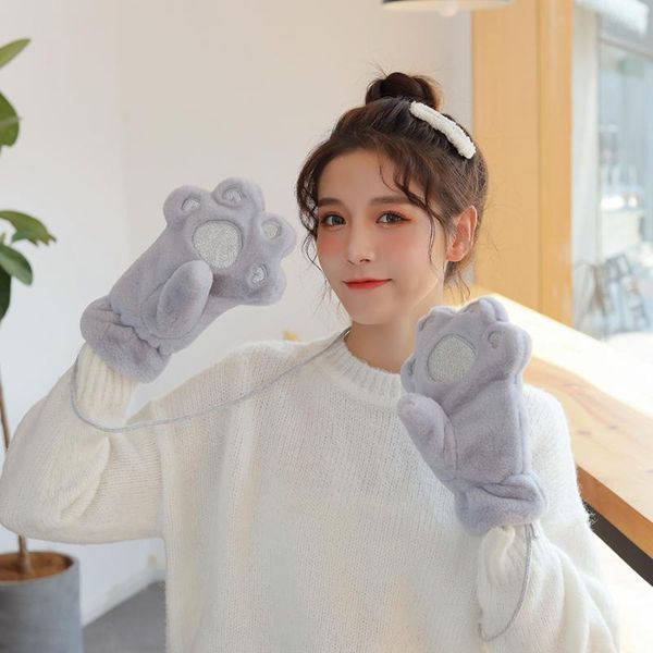 five fingers gloves 2021 winter ladies double finger lanyard plus velvet thicken warm cute cartoon cycling windproof bear, Blue;gray
five fingers gloves 2021 winter ladies double finger lanyard plus velvet thicken warm cute cartoon cycling windproof bear, Blue;gray