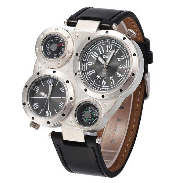 wristwatches brand oulm sports style big face watches men outdoor compass dual time zone leather quartz watch montre homme boussole, Slivery;brown
wristwatches brand oulm sports style big face watches men outdoor compass dual time zone leather quartz watch montre homme boussole, Slivery;brown