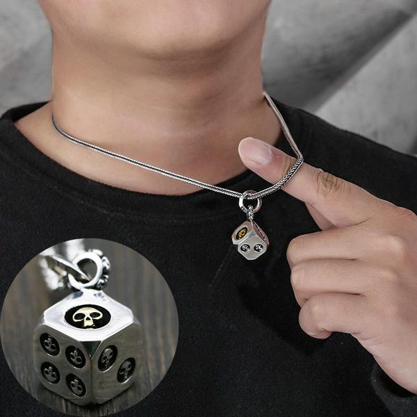 pendant necklaces fashion halloween skull dice korean personality retro trendy hip hop jewelry necklace, Silver
pendant necklaces fashion halloween skull dice korean personality retro trendy hip hop jewelry necklace, Silver