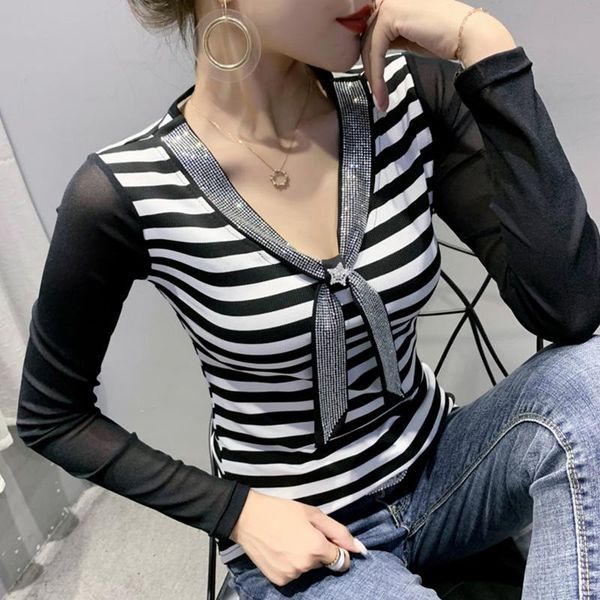women's t-shirt long sleeve woman tshirts fashion 2021 spring diamond for women slim plus size elegant mujer camisetas, White
women's t-shirt long sleeve woman tshirts fashion 2021 spring diamond for women slim plus size elegant mujer camisetas, White