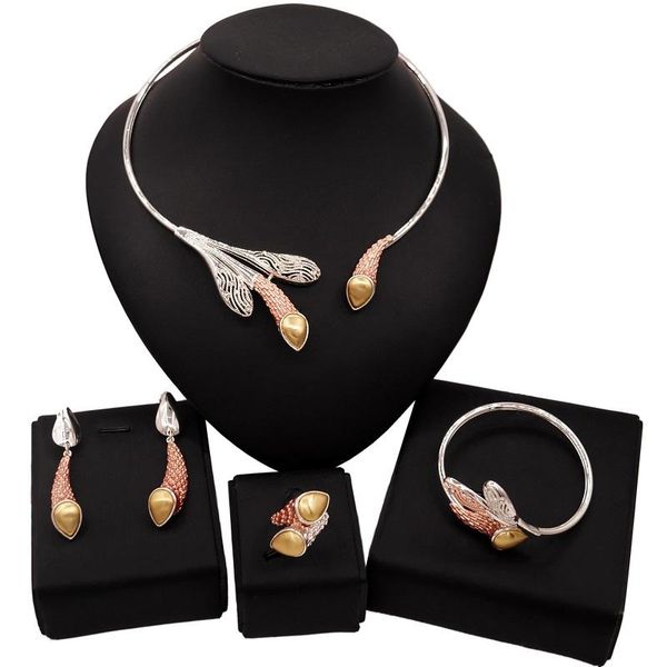 earrings & necklace yulaili trendy dubai gold jewelry sets for women wedding engagement bridal choker bracelet ring jewelery set, Silver
earrings & necklace yulaili trendy dubai gold jewelry sets for women wedding engagement bridal choker bracelet ring jewelery set, Silver