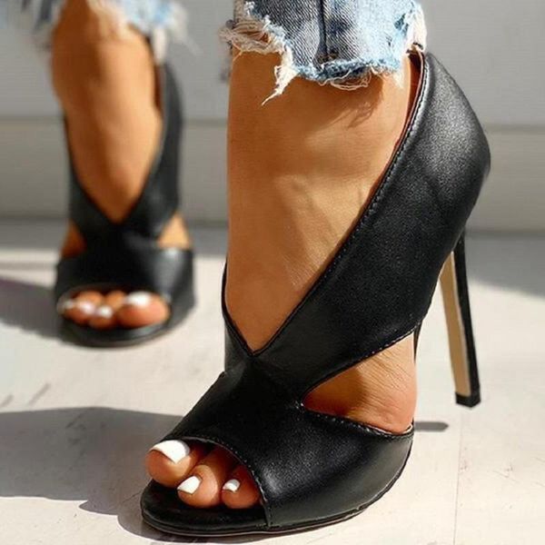summer women high heels sandals open toe black stiletto ladies office pumps pu leather platform bridal wedding party shoes
summer women high heels sandals open toe black stiletto ladies office pumps pu leather platform bridal wedding party shoes