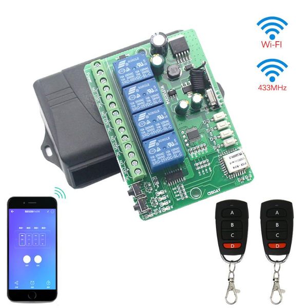 smart home control ewelink app wireless remote wifi switch, dc7-36v, 10a 4gang for electric curtains, small fan
smart home control ewelink app wireless remote wifi switch, dc7-36v, 10a 4gang for electric curtains, small fan