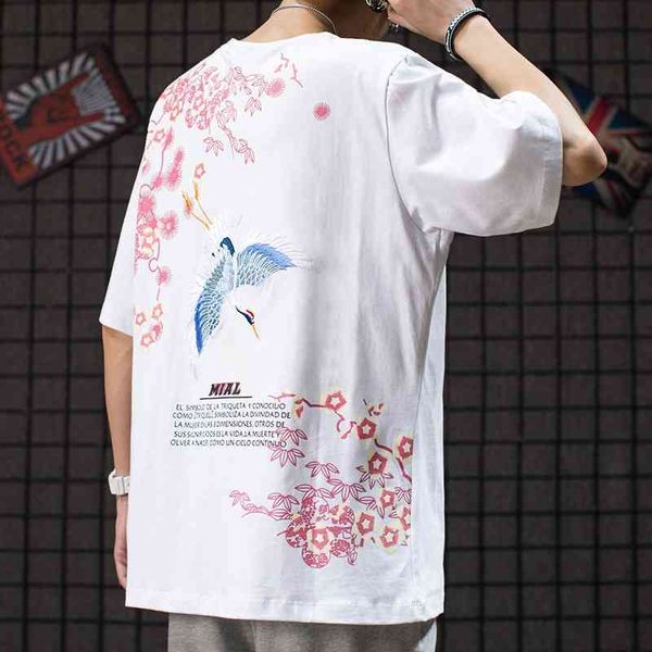 summer short sleeve cotton t-shirt men's loose ins hip hop student trend couple's embroidered chinese style men, White;black
summer short sleeve cotton t-shirt men's loose ins hip hop student trend couple's embroidered chinese style men, White;black