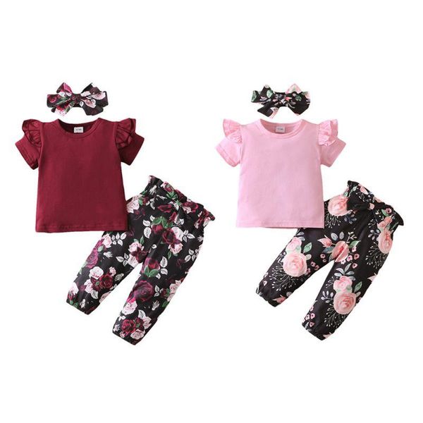 3pcs born baby girl clothes set cotton short-sleeved +floral print trousers+headband clothing outfits style sets, White
3pcs born baby girl clothes set cotton short-sleeved +floral print trousers+headband clothing outfits style sets, White