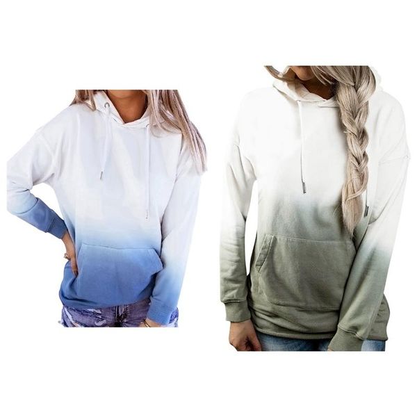 women's hoodies & sweatshirts 2x women gradient color long sleeve pullover spring autumn streetwear loose blue green, Black
women's hoodies & sweatshirts 2x women gradient color long sleeve pullover spring autumn streetwear loose blue green, Black