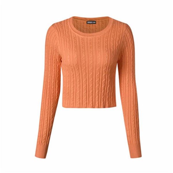 womens twist knit sweater fashion trend elasticity slim long sleeve round neck designer female autumn casual candy colors sweaters, White;black
womens twist knit sweater fashion trend elasticity slim long sleeve round neck designer female autumn casual candy colors sweaters, White;black