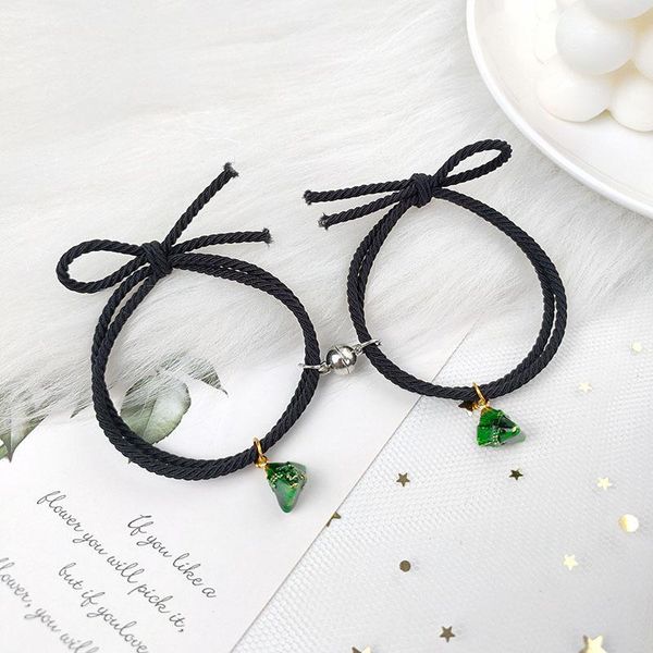 link, chain 2pc simple dragon boat festival zongzi rubber band rope magnet attracting couple bracelet men and women hand strap jewelry, Black
link, chain 2pc simple dragon boat festival zongzi rubber band rope magnet attracting couple bracelet men and women hand strap jewelry, Black