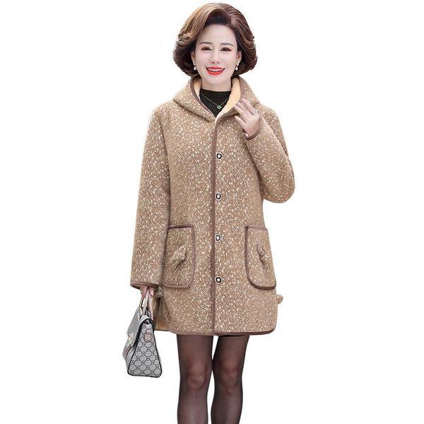women's fur & faux oversize mink velvet jacket outerwear women loose plus thick hooded mother casual coat winter warm parka coats femal, Black
women's fur & faux oversize mink velvet jacket outerwear women loose plus thick hooded mother casual coat winter warm parka coats femal, Black