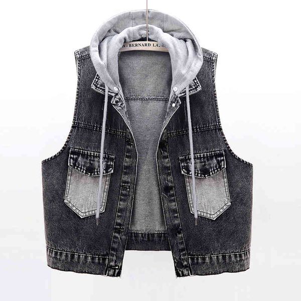 jacket korean fashion dark gray hooded denim women waistcoat pocket sleeveless jacket plus size loose short jeans vest female, Black;brown
jacket korean fashion dark gray hooded denim women waistcoat pocket sleeveless jacket plus size loose short jeans vest female, Black;brown