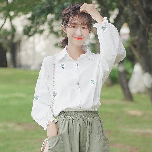 flare sleeve shirts women vintage retro turn down collar long flowers embroidery blouse school bell fashion women's blouses &, White
flare sleeve shirts women vintage retro turn down collar long flowers embroidery blouse school bell fashion women's blouses &, White