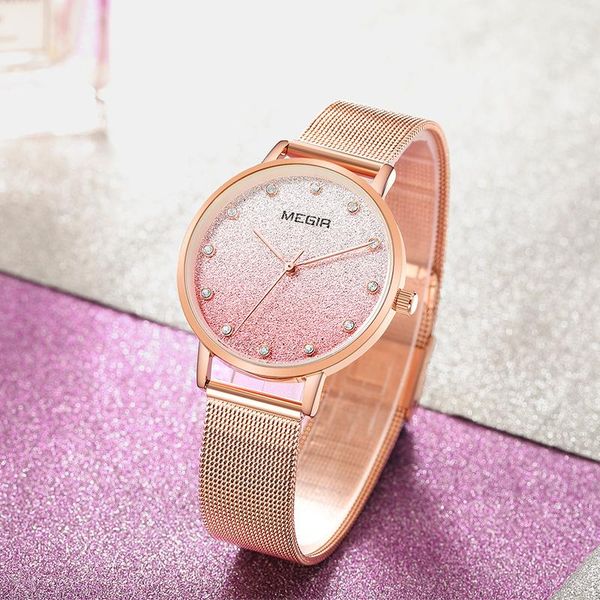 wristwatches women's watches relogio feminino megir gold quartz wrist watch for ladies montre femme, Slivery;brown
wristwatches women's watches relogio feminino megir gold quartz wrist watch for ladies montre femme, Slivery;brown