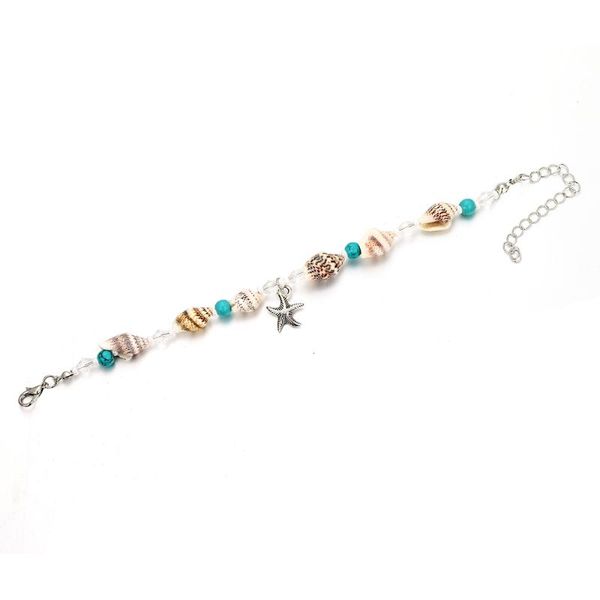 anklets 2021 european and american fashion cross-border natural starfish shell beach anklet beads bracelet jewelry, Red;blue
anklets 2021 european and american fashion cross-border natural starfish shell beach anklet beads bracelet jewelry, Red;blue