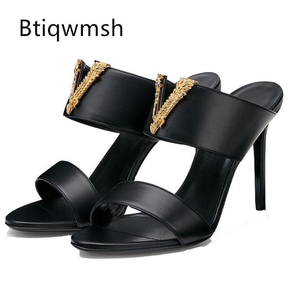 sandals chic design gladiator woman open toe carved flower gold metal decor high heels shoes women mules slippers, Black
sandals chic design gladiator woman open toe carved flower gold metal decor high heels shoes women mules slippers, Black