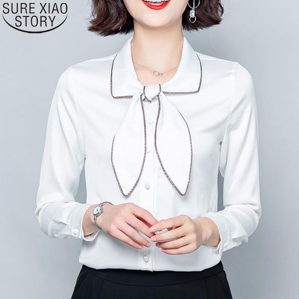 women's blouses & shirts office lady fashion bow 2021 autumn solid long sleeve shirt plus size 4xl loose silk casual blusas 10565, White
women's blouses & shirts office lady fashion bow 2021 autumn solid long sleeve shirt plus size 4xl loose silk casual blusas 10565, White