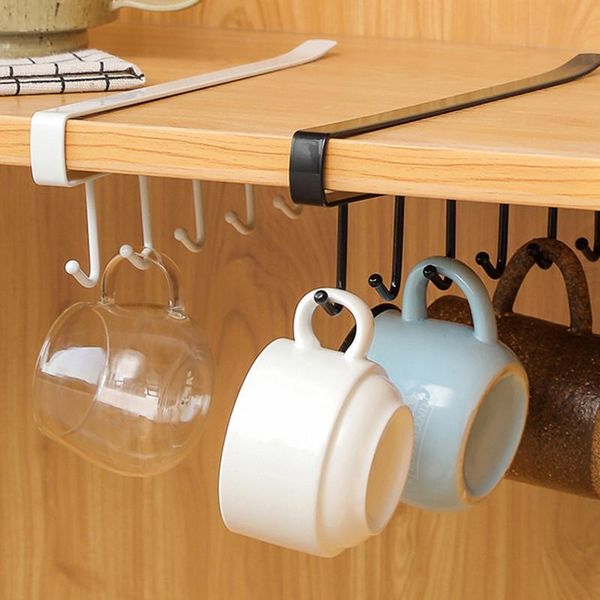 1pc cup holder 6-hooks hang multifunctional kitchen cabinet shelf metal storage rack organiser hook tools & organization
1pc cup holder 6-hooks hang multifunctional kitchen cabinet shelf metal storage rack organiser hook tools & organization