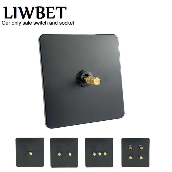 liwbet black color ac220~250v stainless steel panel 2 way copper toggle light switch and wall socket
liwbet black color ac220~250v stainless steel panel 2 way copper toggle light switch and wall socket