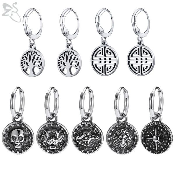 dangle & chandelier zs 2 pcs 316l stainless steel punk drop earring for women men vintage retro round earrings skull animals pattern jewelry, Silver
dangle & chandelier zs 2 pcs 316l stainless steel punk drop earring for women men vintage retro round earrings skull animals pattern jewelry, Silver