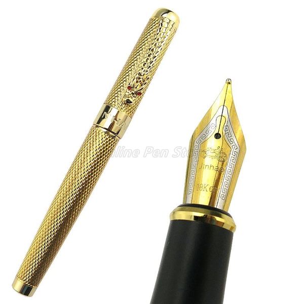 jinhao 1200 metal gold mesh barrel dragon clip broad nib 0.7mm fountain pen office school writing gift accessory pens
jinhao 1200 metal gold mesh barrel dragon clip broad nib 0.7mm fountain pen office school writing gift accessory pens