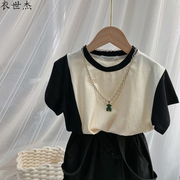 childrens t-shirt 2022 summer new products for boys and girls stitching short-sleeved t baby hit color round neck t-shirt, Blue
childrens t-shirt 2022 summer new products for boys and girls stitching short-sleeved t baby hit color round neck t-shirt, Blue