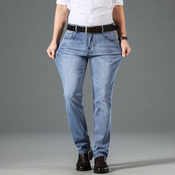 men's jeans 2021 cotton men classic blue straight long denim pants middle-aged male quality lightweight big size
men's jeans 2021 cotton men classic blue straight long denim pants middle-aged male quality lightweight big size