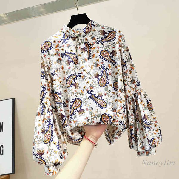 blouses lantern sleeve print shirt women spring retro loose all-match stand collar floral blouses lady nancylim, White
blouses lantern sleeve print shirt women spring retro loose all-match stand collar floral blouses lady nancylim, White