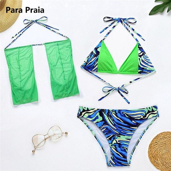 para praia 2021 three pieces bikini set print parchwork swimsuit for women bandage swimwear brazilian bathing suit one-piece suits
para praia 2021 three pieces bikini set print parchwork swimsuit for women bandage swimwear brazilian bathing suit one-piece suits