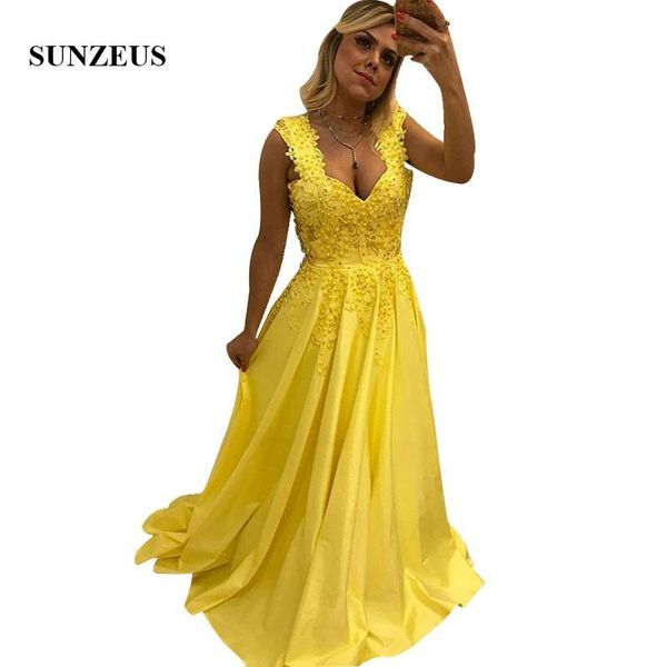 party dresses yellow taffeta evening a-line sweetheart appliques straps long formal gowns open back dress women, White;black
party dresses yellow taffeta evening a-line sweetheart appliques straps long formal gowns open back dress women, White;black