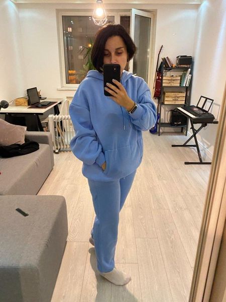 women's two piece pants 2021 autumn winter womens hooded sweater women plus velvet size loose long-sleeved casual home suit, White
women's two piece pants 2021 autumn winter womens hooded sweater women plus velvet size loose long-sleeved casual home suit, White