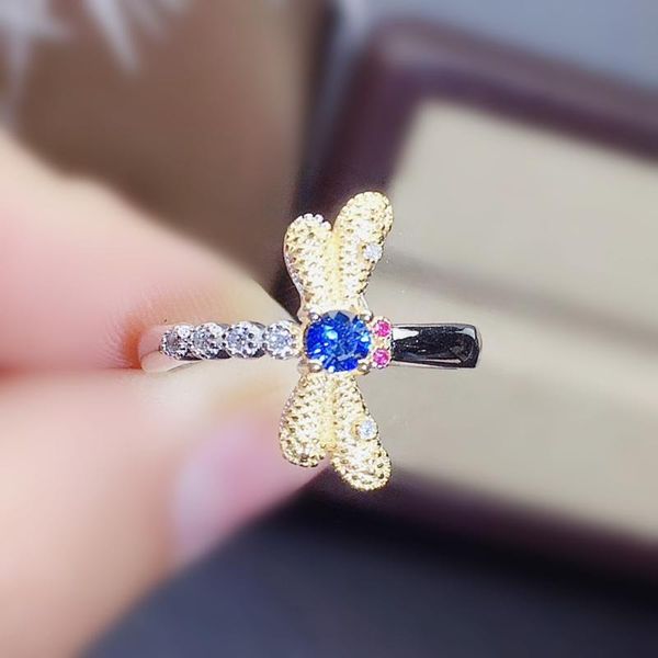 natural real blue sapphire dragonfly ring per jewelry 925 sterling silver 3*3mm 0.15ct gemstone fine j212171 cluster rings, Golden;silver
natural real blue sapphire dragonfly ring per jewelry 925 sterling silver 3*3mm 0.15ct gemstone fine j212171 cluster rings, Golden;silver