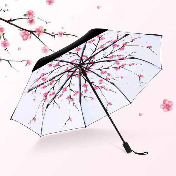 umbrellas fashion romantic sakura printing women lady rain and sun umbrella 3 folding 8 ribs sunshade uv-resistant guarda chuva
umbrellas fashion romantic sakura printing women lady rain and sun umbrella 3 folding 8 ribs sunshade uv-resistant guarda chuva