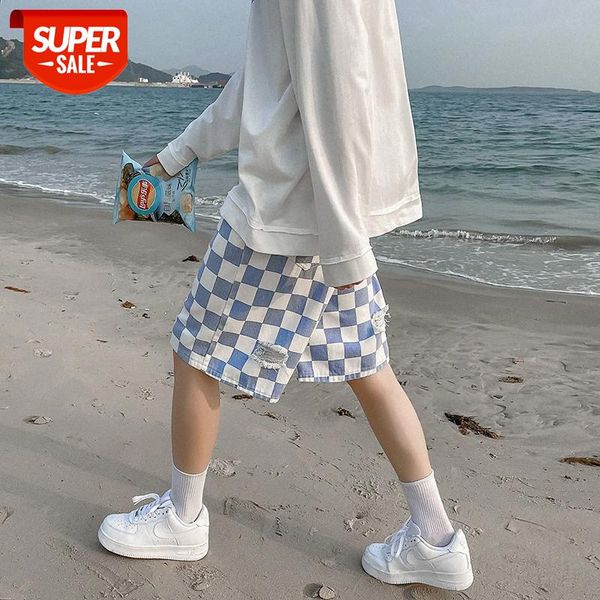 thin casual shorts men's trend loose outer wear plaid ripped pants five-point for men #i25p, Black
thin casual shorts men's trend loose outer wear plaid ripped pants five-point for men #i25p, Black