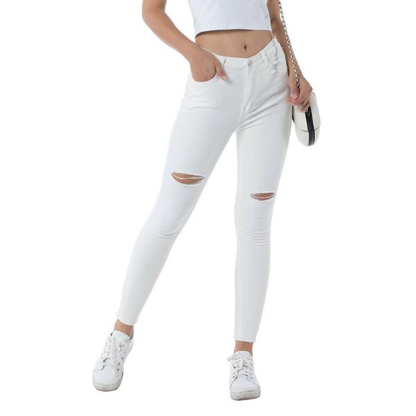 women's jeans kalenmos white pencil pants women high waist slim hole ripped denim vintage casual stretch trousers, Blue
women's jeans kalenmos white pencil pants women high waist slim hole ripped denim vintage casual stretch trousers, Blue