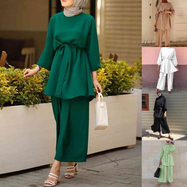 2pcs set kimono pants womens tracksuits summer outfits tunic long sleeve belted wide leg loose muslim, Gray
2pcs set kimono pants womens tracksuits summer outfits tunic long sleeve belted wide leg loose muslim, Gray