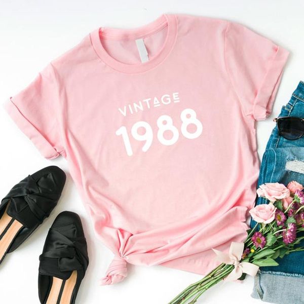 original 1988 t shirts women cotton 33rd birthday gift 33 years old t-shirt mother wife daughter gifts female graphic tee women's, White
original 1988 t shirts women cotton 33rd birthday gift 33 years old t-shirt mother wife daughter gifts female graphic tee women's, White