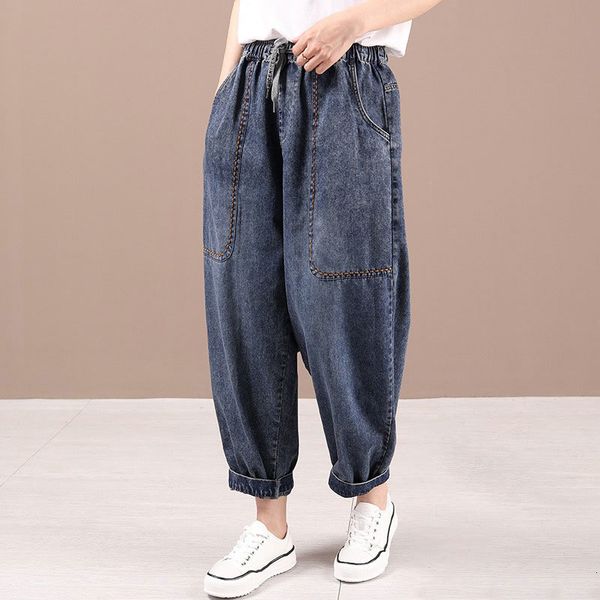 women's jeans arrival spring arts style women elastic waist casual loose vintage blue big pocket cotton denim harem pants v324 hat
women's jeans arrival spring arts style women elastic waist casual loose vintage blue big pocket cotton denim harem pants v324 hat